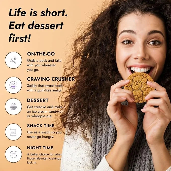 321glo Collagen Cookies | Soft Baked, High Protein Cookies | Low Carb, Low Sugar | Keto Snack for Women, Men, & Kids | 12 ...
