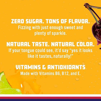 Sparkling Ice, Cherry Limeade Sparkling Water, Zero Sugar Flavored Water, with Vitamins and Antioxidants, Low Calorie Beve...