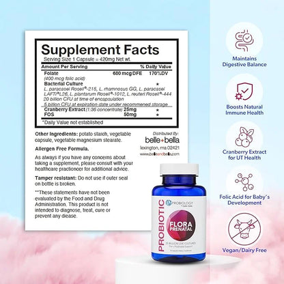 belle+bella Probiology Flora Prenatal Capsules 30 Caps