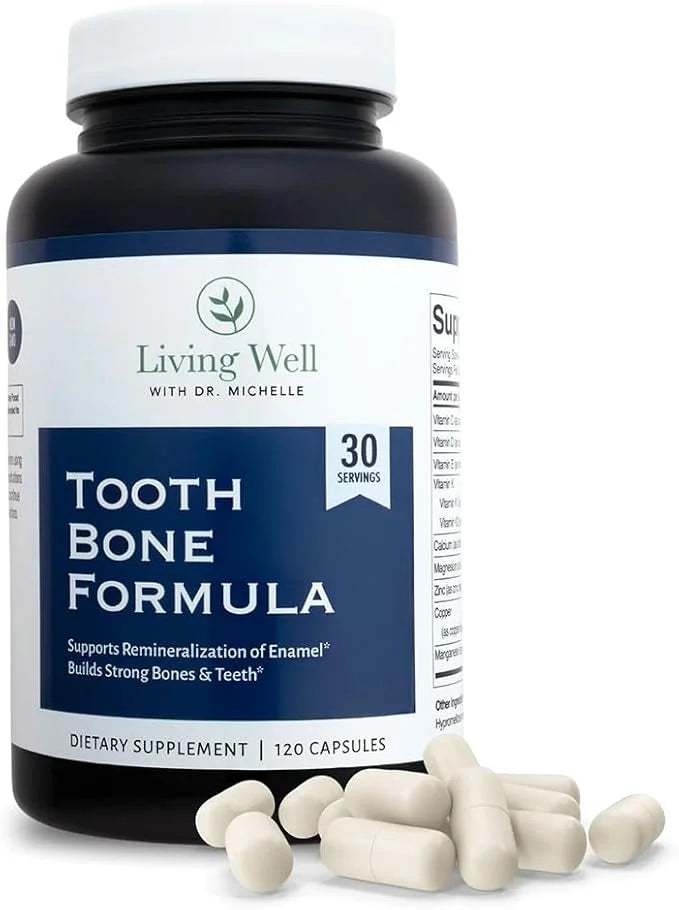 Tooth & Bone Formula - Bone Health Supplement with Calcium for Bone Strength & Tooth Enamel Support, D3 + K2, 120 Capsules...
