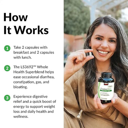Force Factor ProbioSlim + Prebiotic Fiber 120 Capsules