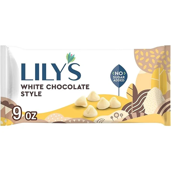 LILY'S White Chocolate Style No Sugar Added, Baking Chips Bag, 9 oz - Product Image