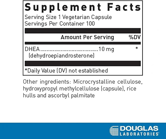 Douglas Laboratories DHEA 10 mg Capsules - Micronized - Supports Hormone Balance, Immunity, Brain, Bone Health & Metabolis...