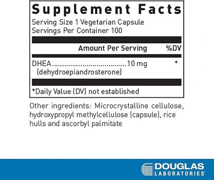 Douglas Laboratories DHEA 10 mg Capsules - Micronized - Supports Hormone Balance, Immunity, Brain, Bone Health & Metabolis...