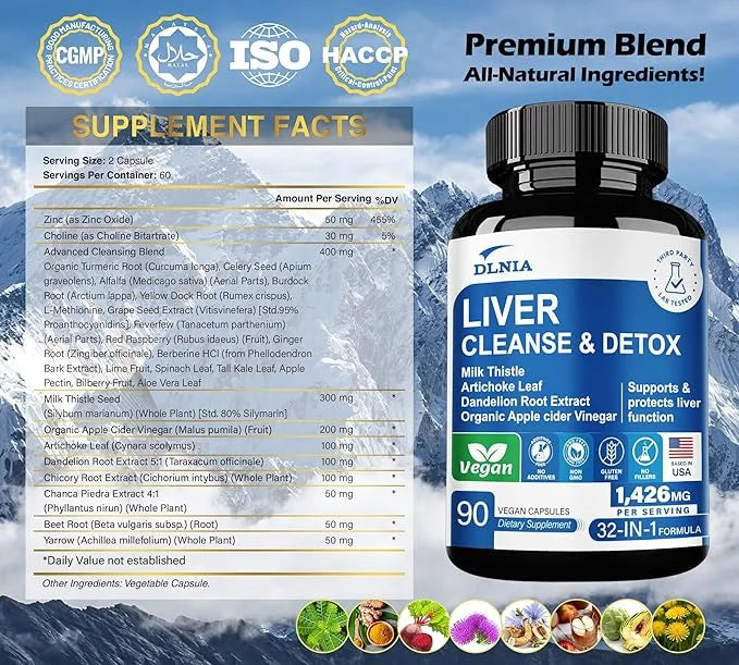 Liver Cleanse Detox Milk Thistle- 90