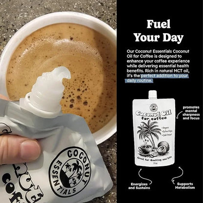 Coconut Essentials - Coconut Oil for Coffee, Organic, Cold-pressed Coconut Oil, Fresh and Rich Flavor for Cooking, Keto Fr...