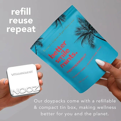 NOOZ Better Smile Mints - Oral Health Support & Fresh Breath-Peppermint Flavor | Sugar-Free, Aspartame-Free Mints for Teet...