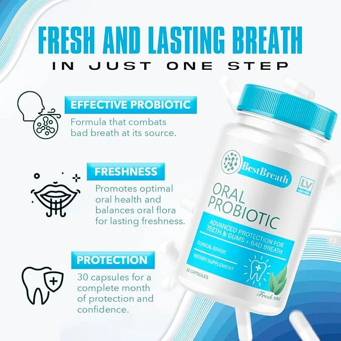 2 Pack - Best Breath - Best Breath Oral Probiotic, Best Breath Probiotic, Best Breath Pills, BestBreath, Best Breathe 60 C...