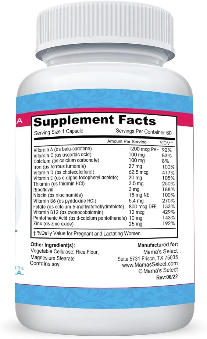 Mama's Select Postnatal Plus Multivitamin 60 Gentle