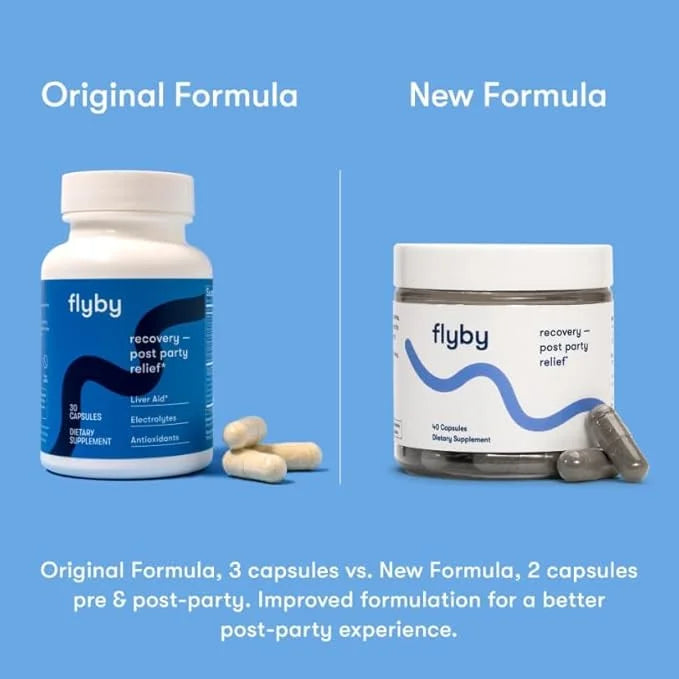 Flyby Recovery Supplement - All The Hang, Without The Over!™ - with Milk Thistle, Vitamin C, Activated Charcoal, and Apple...