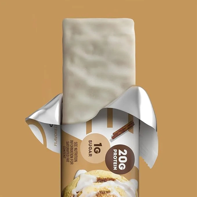 ONE Protein Bars, Cinnamon Roll, Gluten Free with 20g Protein and 1g Sugar, Pantry Staples, 2.12 oz (12 Count), Packaging ...