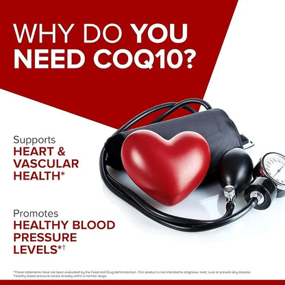 Qunol CoQ10 200mg Softgels, Ultra CoQ10 Q10 Supplements 90 Count