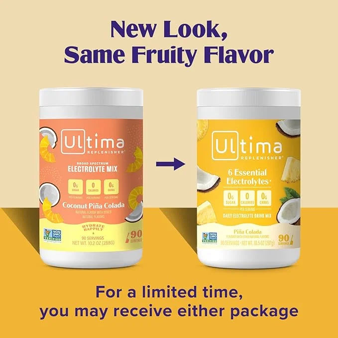 Ultima Replenisher Mocktini Electrolyte Powder Drink Mix – Piña Colada, 90 Servings – Hydration Powder with 6 Electrolyte...