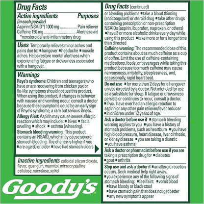 Goody's Hangover Powders, Fast Pain Relief & Boost of Alertness Berry Citrus, 4 ct (Pack of 1) - Product Image