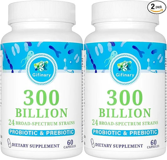 Probiotics for Women and Men, 300 24 Strains 15 Organic 4 Months