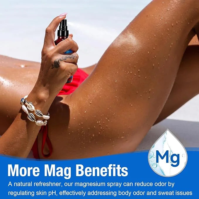 Magnesium Oil for Feet, Magnesium Spray, Pure Magnesium Oil Spray Organic Natural Magnesium Spray Glass Bottle, Easy to Ab...