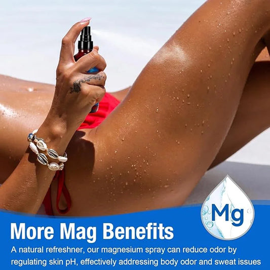 Magnesium Oil for Feet, Magnesium Spray, Pure Magnesium Oil Spray Organic Natural Magnesium Spray Glass Bottle, Easy to Ab...