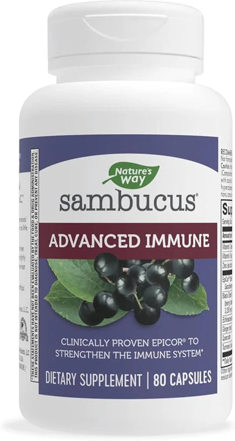 Nature's Way Sambucus Advanced Immune Capsules 80 Capsules