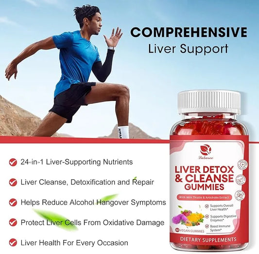 Liver Cleanse Detox & Repair Gummies 24 Potent w/3000MG Milk 180 Count