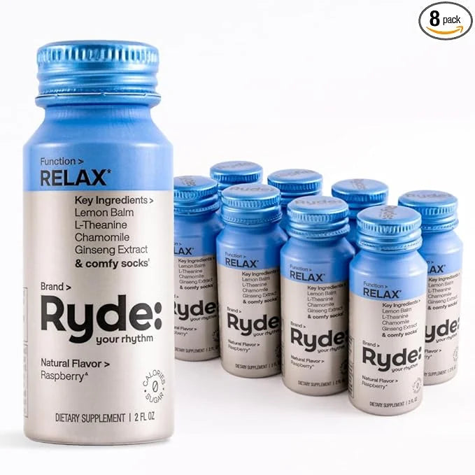Ryde: Relax Shot 0 Calories, 0 Sugar 2 FL (8 Pack)