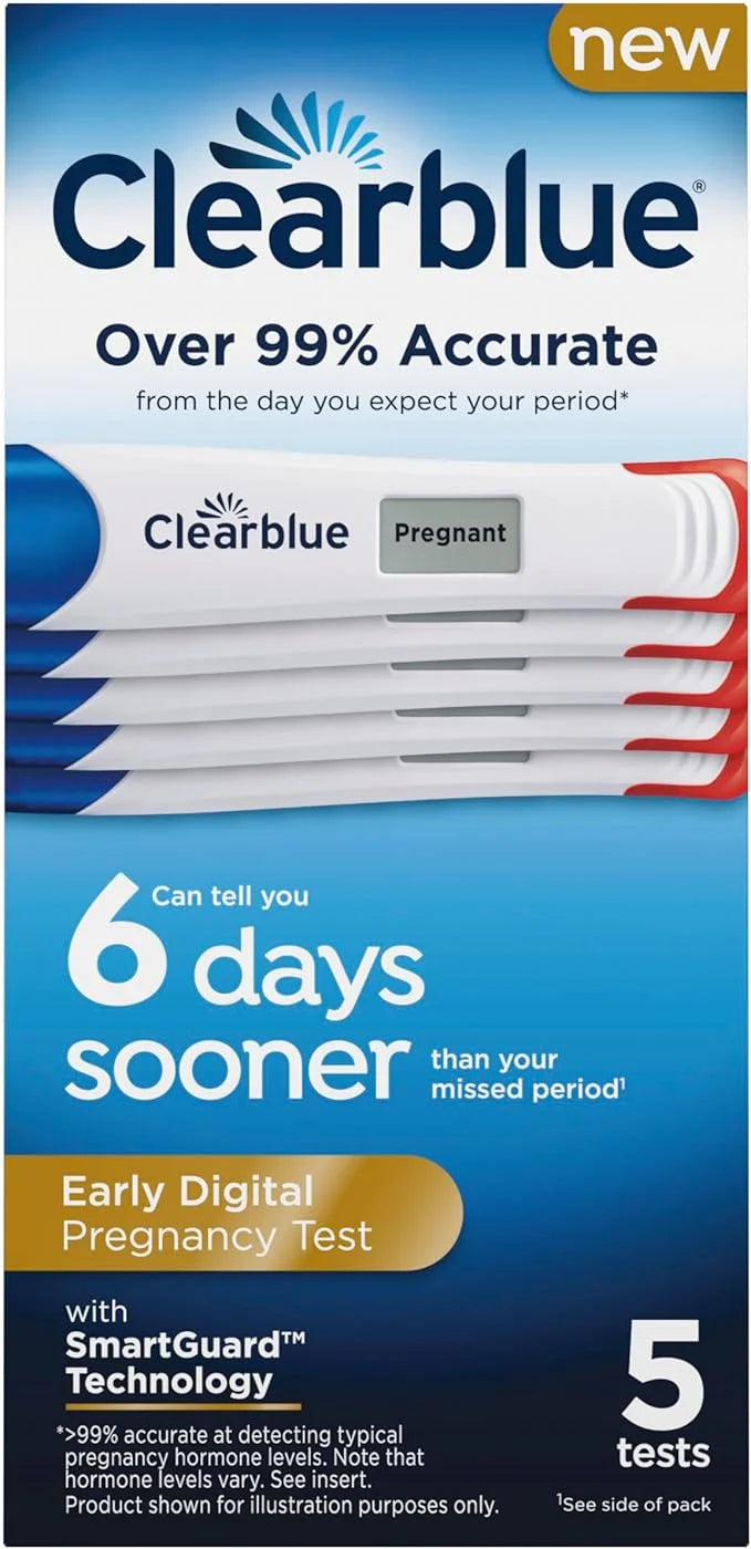 Clearblue Early Digital Pregnancy Test, Early 5 Ct