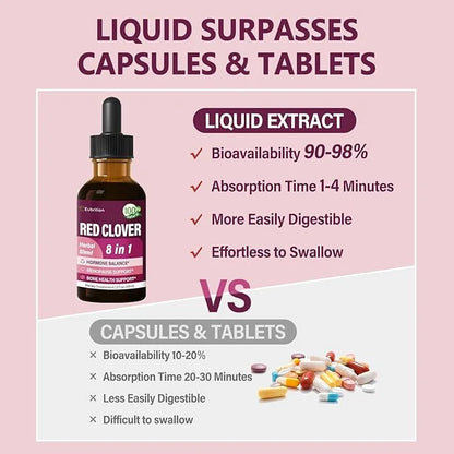100% Natural Herbal Drops, Red Clover 2 oz