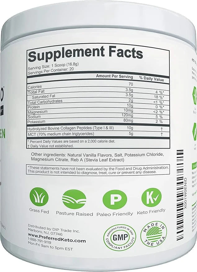 Keto Collagen Protein Powder with MCT