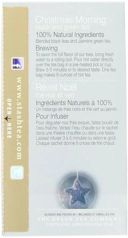 Stash Tea Christmas Morning Black Tea - Caffeinated, Non-GMO Project Verified Premium Tea with No Artificial Ingredients, ...