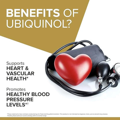 Qunol Ubiquinol CoQ10 100mg Softgels, Ubiquinol Q10, Antioxidant 120 Count