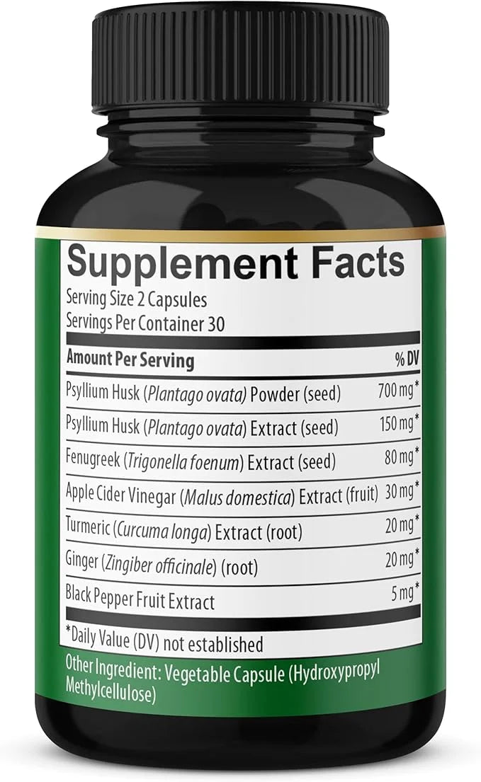 BMVINVOL Psyllium Husk Fiber Supplement t 60 Capsules