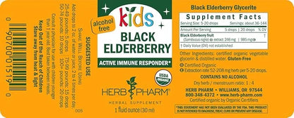 Herb Pharm Kids Certified-Organic Alcohol-Free Black 1 Ounce (GLKELD01)