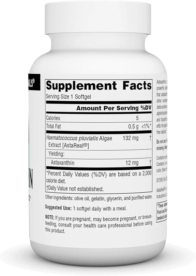 Source Naturals Astaxanthin, Antioxidant Carotenoid, 12mg 90 Softgels