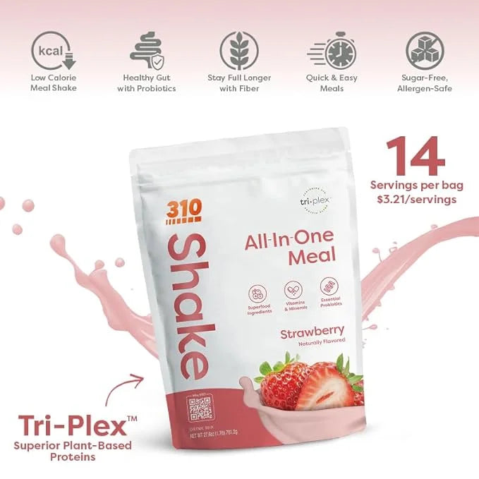 310 Nutrition Meal Replacement Shake – Superfood Blend, Low Carb, Keto & Paleo Friendly, Gluten-Free – Natural Sweeteners,...