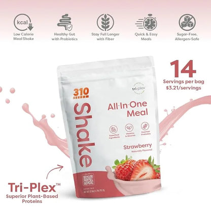 310 Nutrition Meal Replacement Shake – Superfood Blend, Low Carb, Keto & Paleo Friendly, Gluten-Free – Natural Sweeteners,...