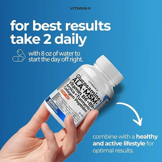 Glucosamine MSM Turmeric ALCAR Boswellia ALA 120ct
