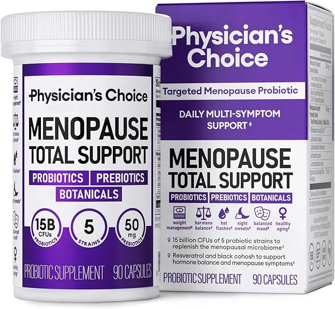 Physician's CHOICE Menopause Probiotic Supplement for Women - Supports Hormone Balance, Hot Flashes, Night Sweats, Weight ...