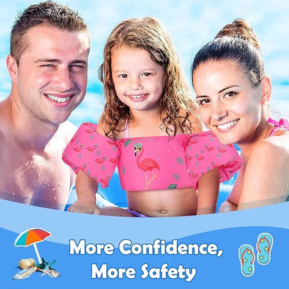 Moko Toddler Swim Vest for Kids, 20-50 lbs/22-66 lbs Clearance Swim Arm Band Cartoon Swimming Wings Pool Float Vests Sleev...
