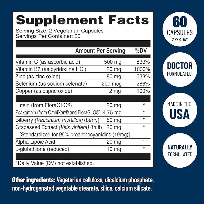 AREDS 2 Eye Vitamins 60 Capsules