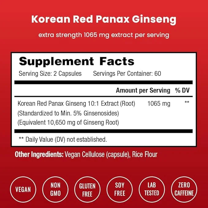 NutraChamps Korean Red Panax Ginseng Capsules