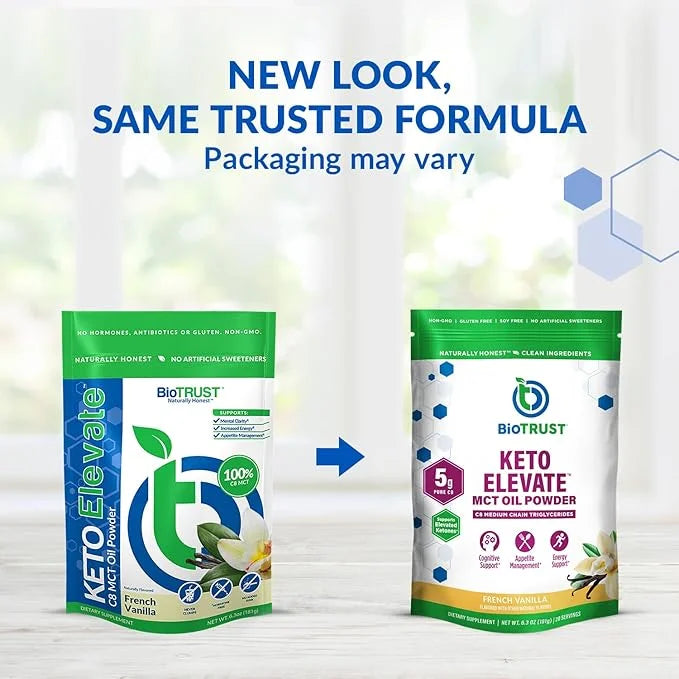 BioTrust Keto Elevate – C8 MCT Oil Powder – Ketogenic MCT Coffee Creamer, Keto Coffee Creamer – Clean Energy, Mental Focus...
