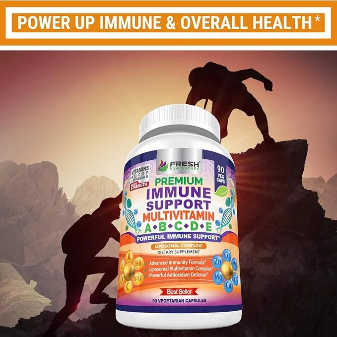 Immune Support Multivitamin for Men and B6, B12 B12 - 90 Vegan