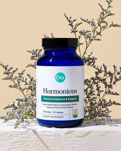 Ora Organic Natural Hormone Balance Supplement & Hormonal Acne Relief for Women - Support Skin, Mood, Energy, PMS & Menopa...