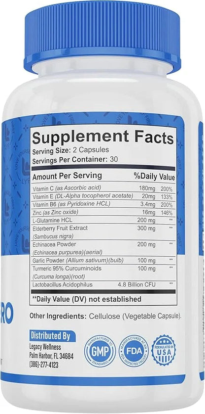 Immune Hero Immune Support Supplement B6, Zinc,