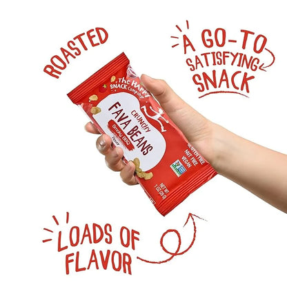 The Happy Snack Company Fava Beans Variety Pack 24 x 1 oz (Smoky BBQ Flavor and Pizza Flavor).Gluten free. Nut free. Dairy...