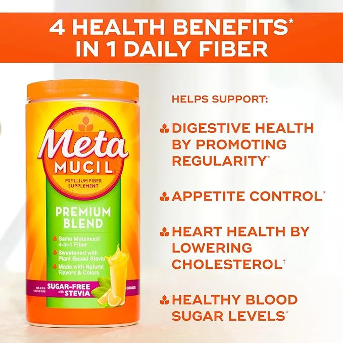 Metamucil Premium Blend, 4-in-1 Fiber Supplement 180 teaspoons