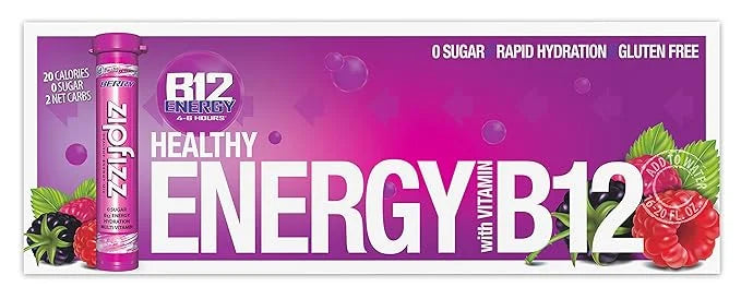 Zipfizz Daily Energy Drink Powder, Berry, 20 Pack | 3-in-1 Sustained Energy, Rapid Hydration, and Essential Vitamins | Sug...