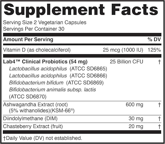 Peptiva Probiotics for Women's Health 25 Billion 60 Vegetarian