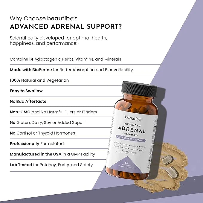Adrenal Support for Women & Men 60 Non-GMO