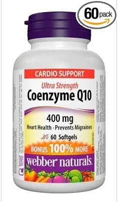 Webber Naturals Coenzyme Q10 Ultra Strength 400 mg 30+30 softgels