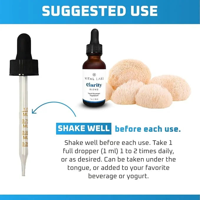 Clarity Tincture - Organic Lions Mane